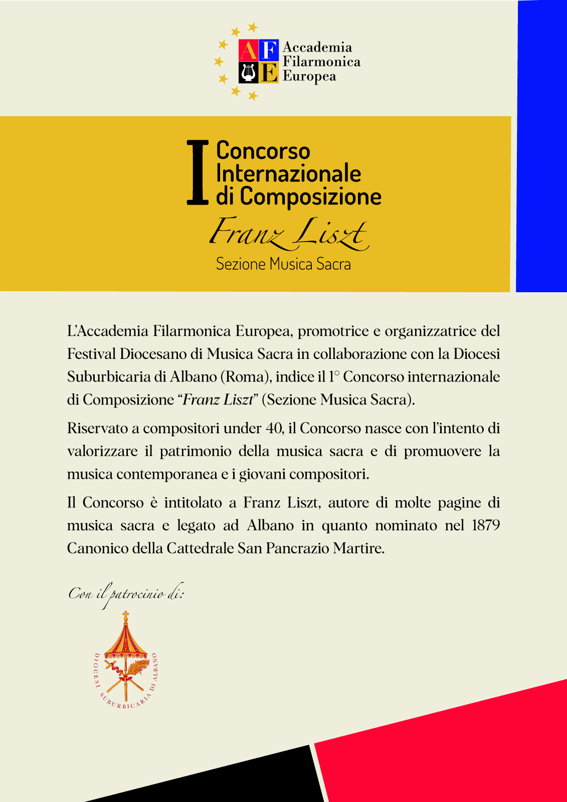 Accademia Filarmonica Europea - I Concorso Internazionale di Composizione